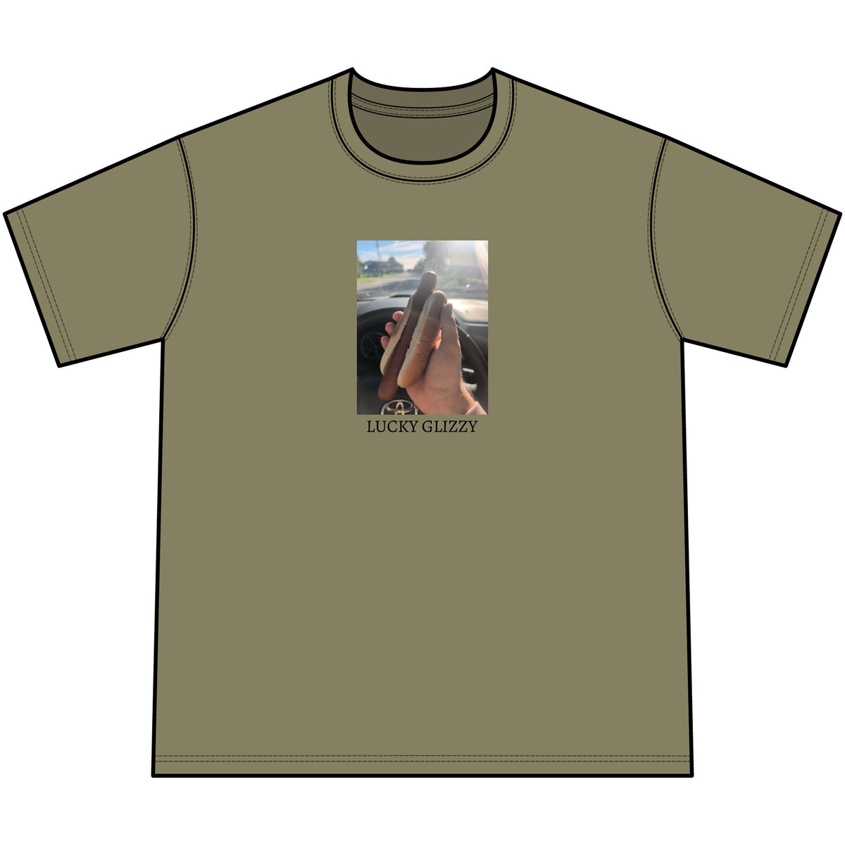 HOC 10YR 'LUCKY GLIZZY' - Unisex Vintage Mineral Washed T-Shirt
