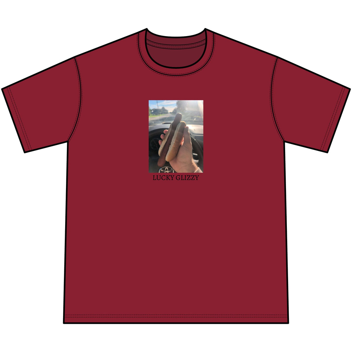 HOC 10YR 'LUCKY GLIZZY' - Unisex Vintage Mineral Washed T-Shirt