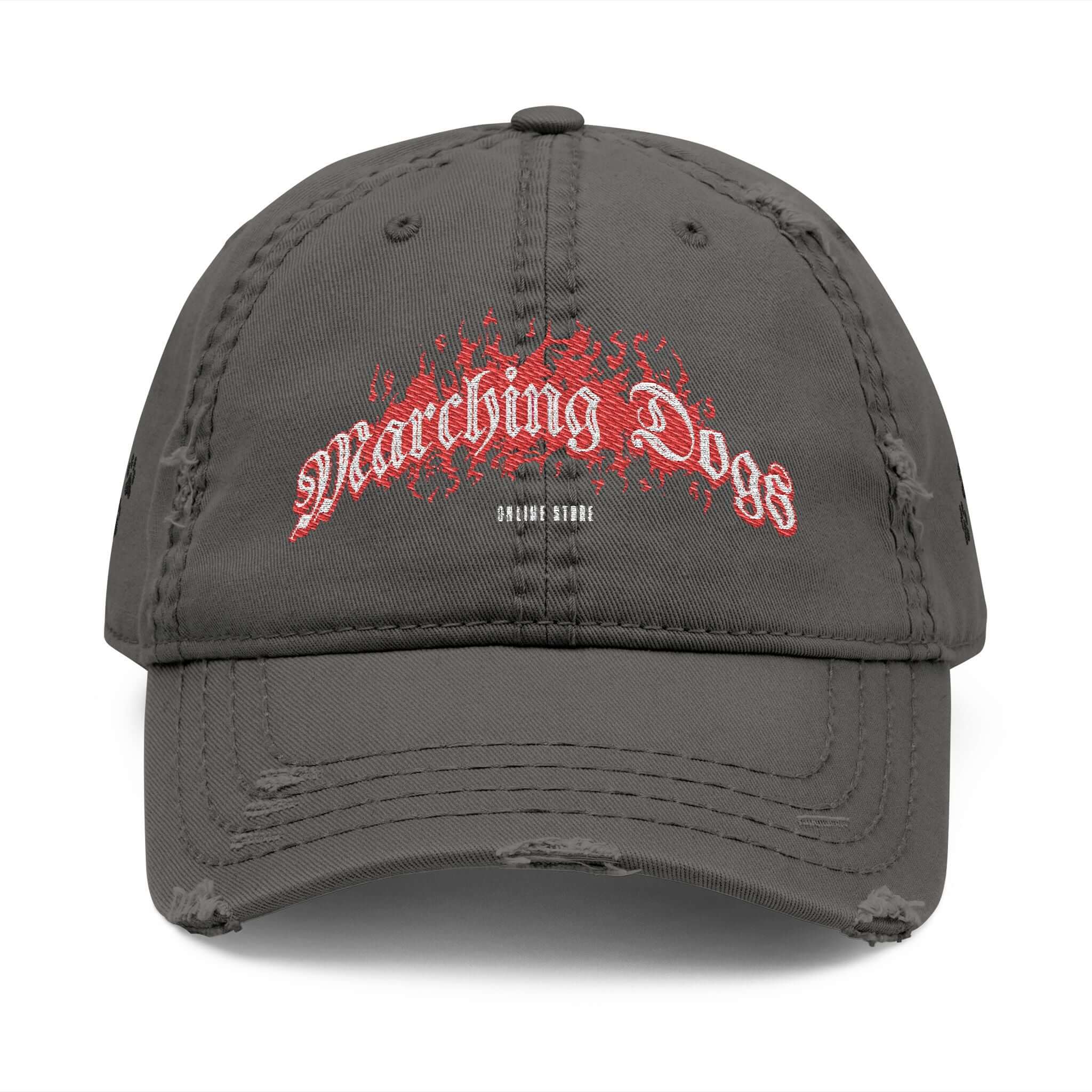 Marching Dogs 'FLAMES' Distressed Dad Hat