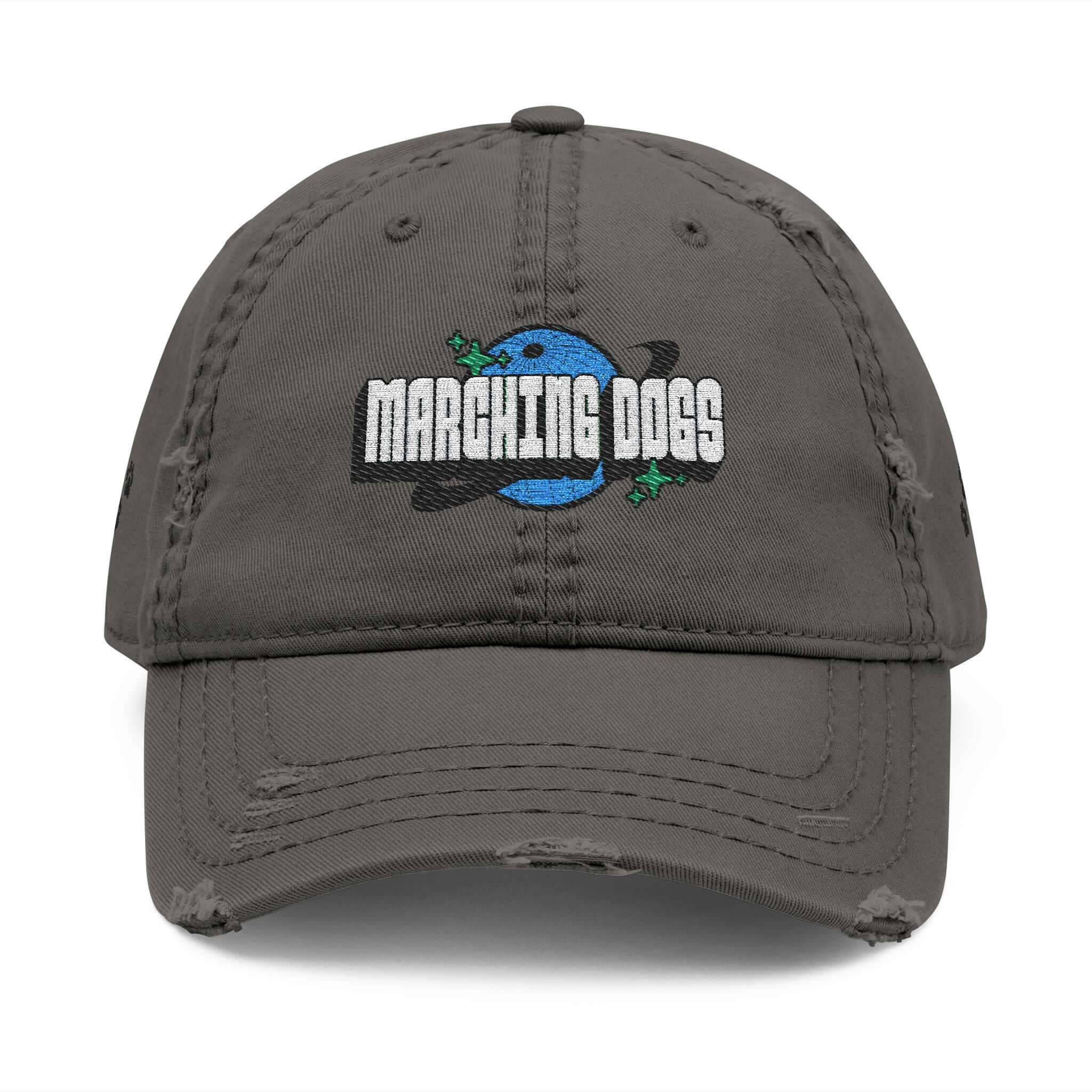 Marching Dogs 'WORLD' Distressed Dad Hat