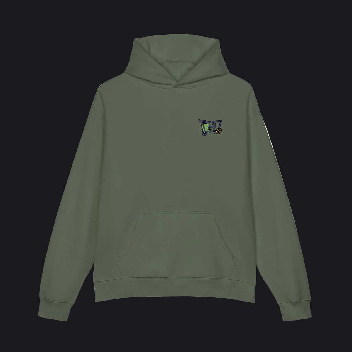 Green hoodie with 'Ultra' logo on the back against a white background