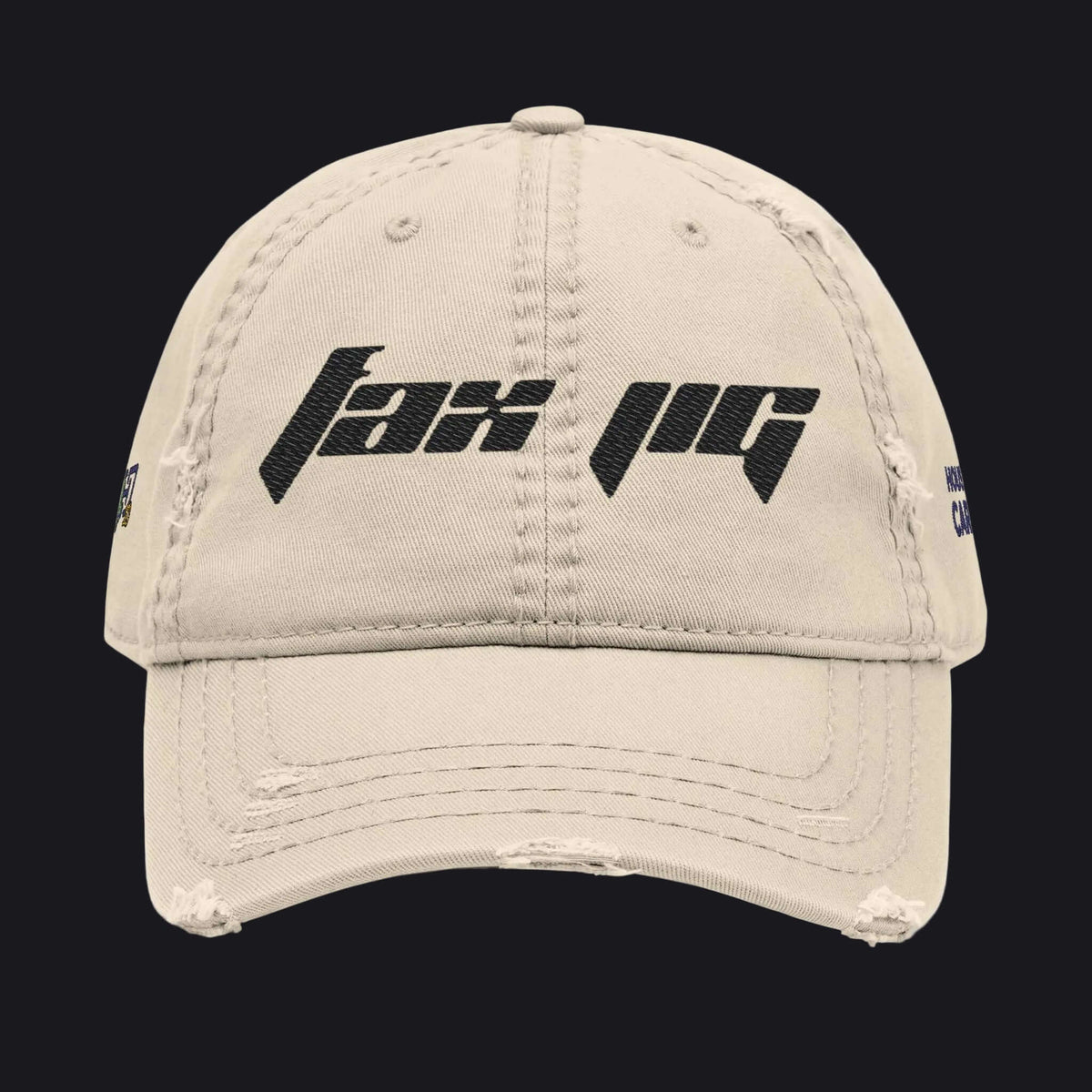 HOC 'FAXJIG'- Distressed Dad Hat (Embroidery)