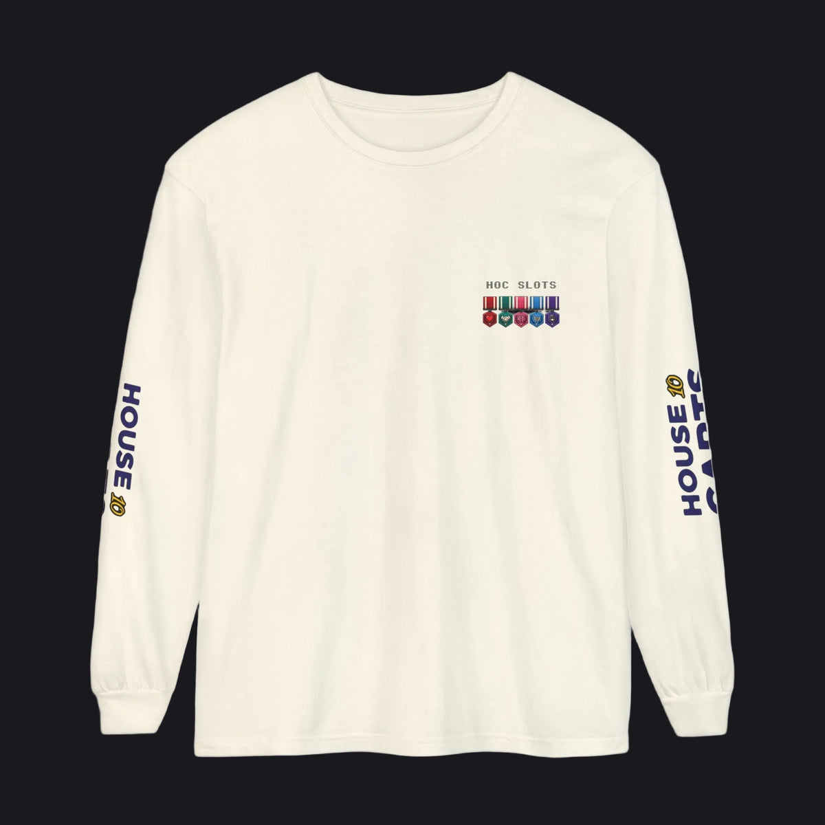 HOC 10YR 'HOC SLOTS VET' - Unisex Garment-dyed Long Sleeve T-Shirt