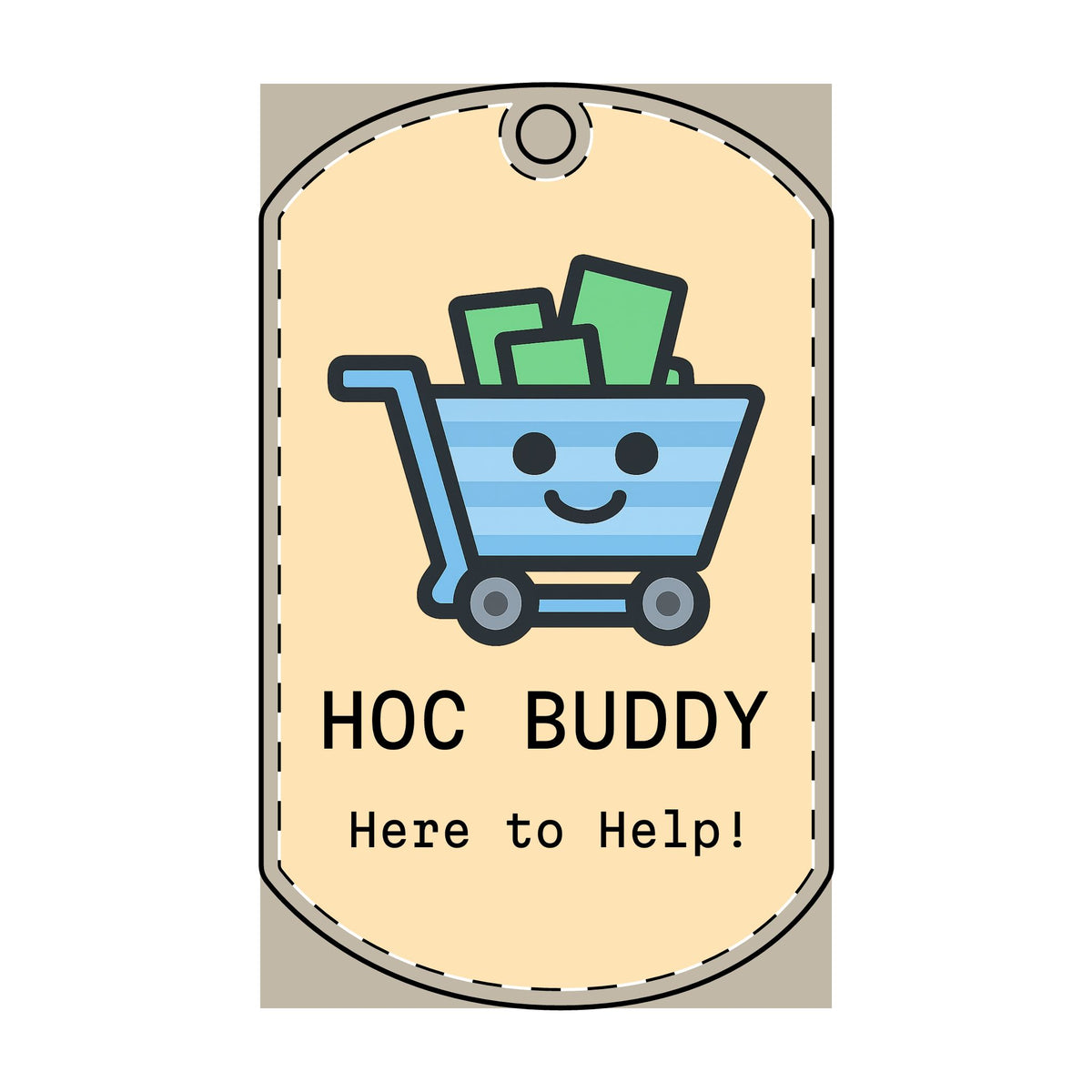 HOC BUDDY - Dog Tag Keychain (Engraving)