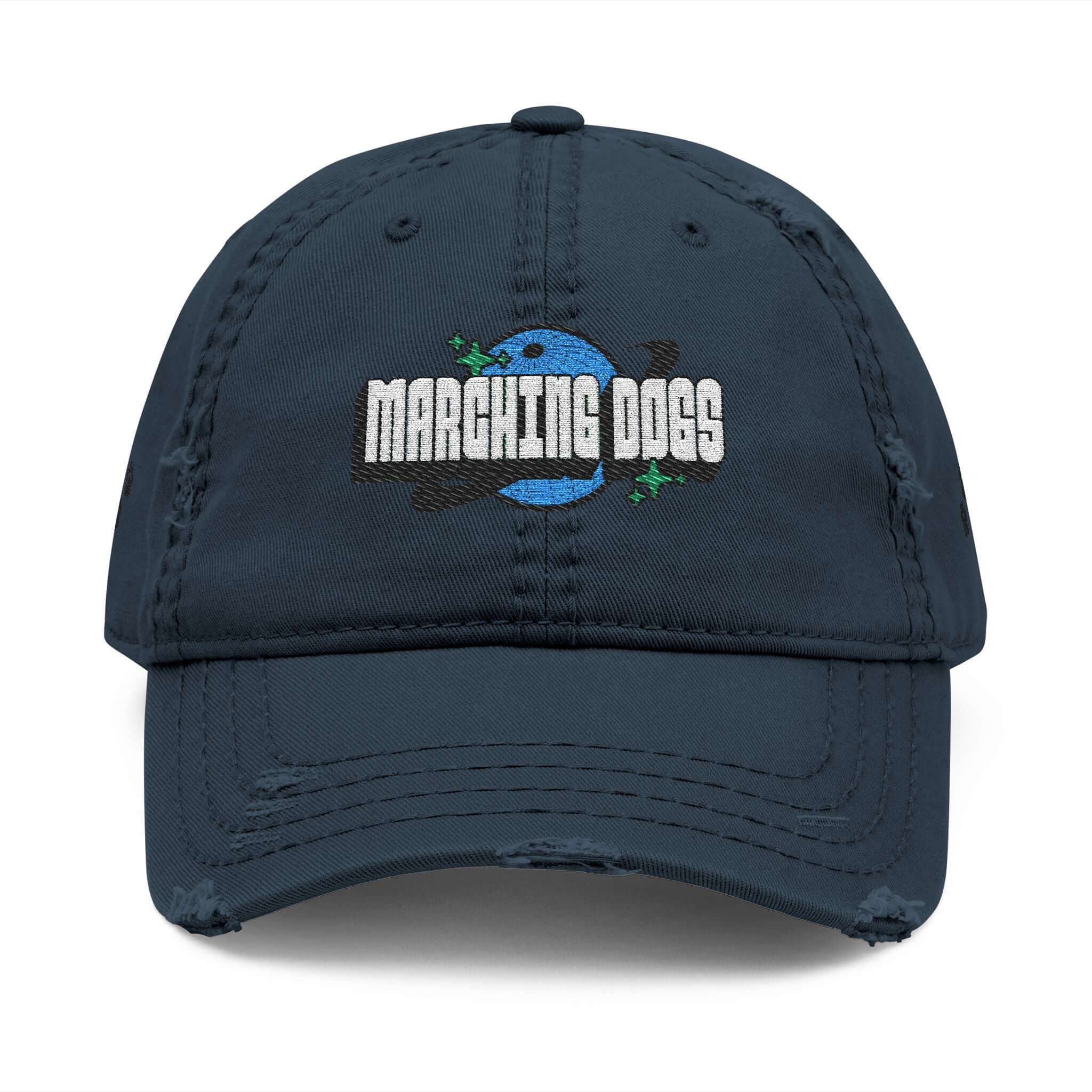 Marching Dogs 'WORLD' Distressed Dad Hat