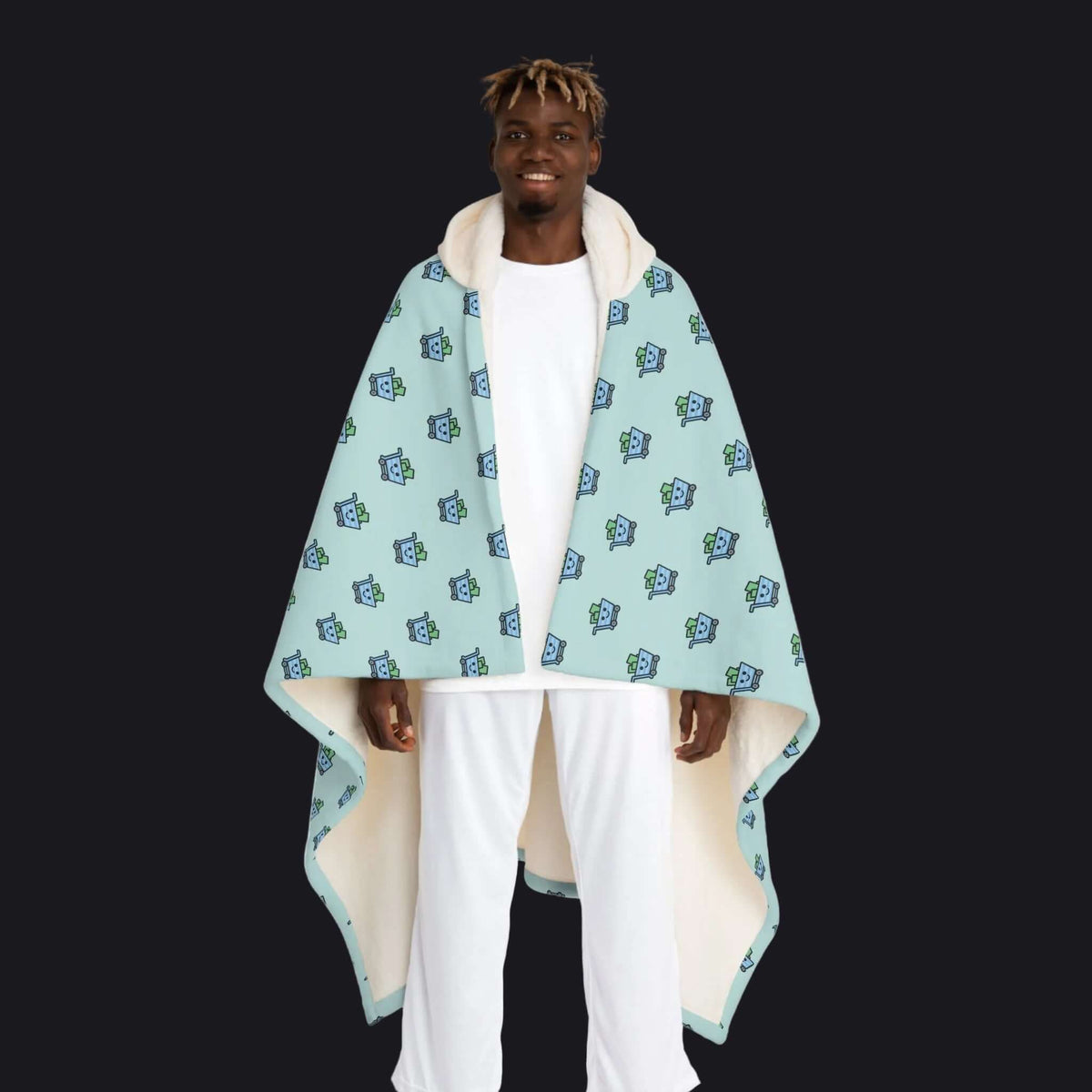 HOC BUDDY - Hooded Sherpa Fleece Blanket