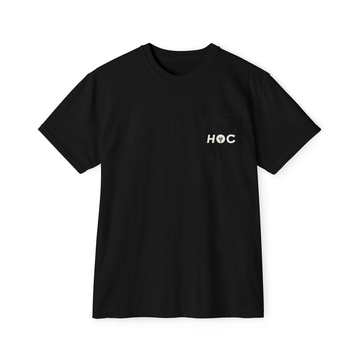 HOC 'PLUG' - Unisex Garment-Dyed Pocket T-Shirt