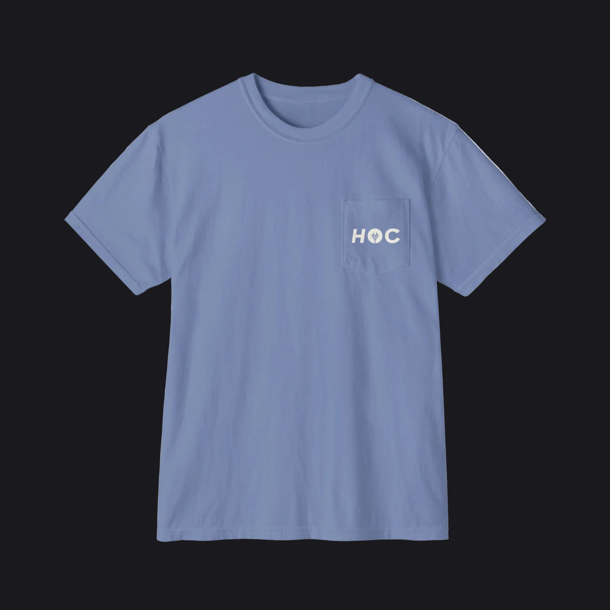 HOC 'PLUG' - Unisex Garment-Dyed Pocket T-Shirt