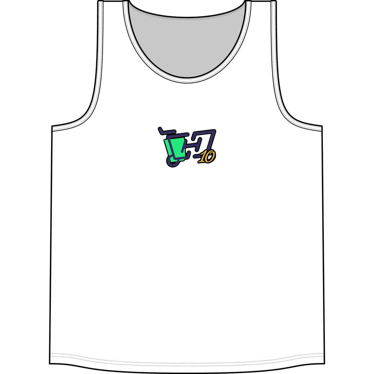 S / White