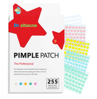 Pimple Patches for Face, 255 Pcs 5 Colors & 5 Sizes(8,10,12,14,16mm) Acne Patches Hydrocolloid Precise Matches Different Size, Cute Star Spot invisible Zit Covering, Absorbing Cover, Tea Tree