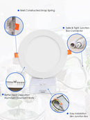 12 Pack 6-Inch Ultra-Thin LED Recessed Lighting with Junction Box