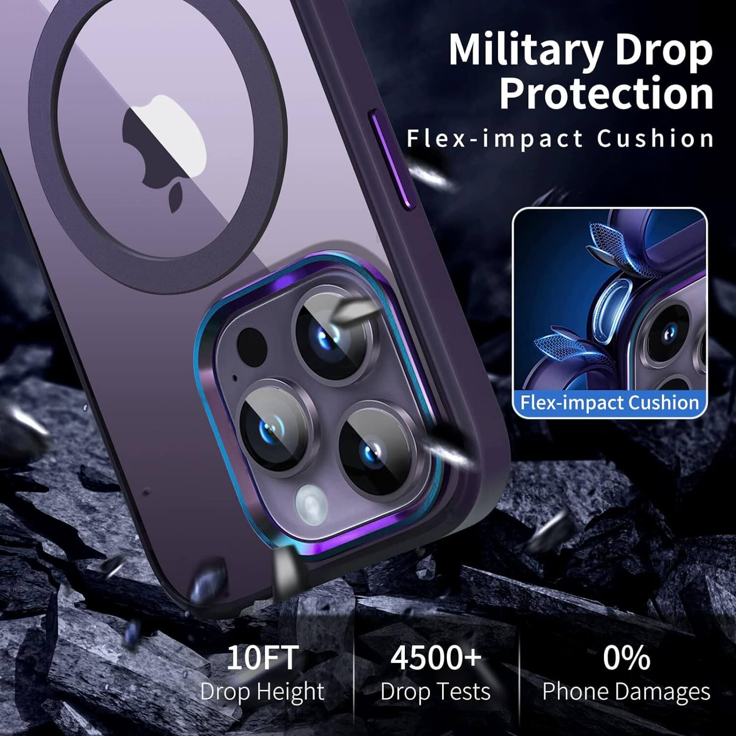 iPhone 14 Pro Max Case with Magnetic Stand [Compatible with MagSafe]