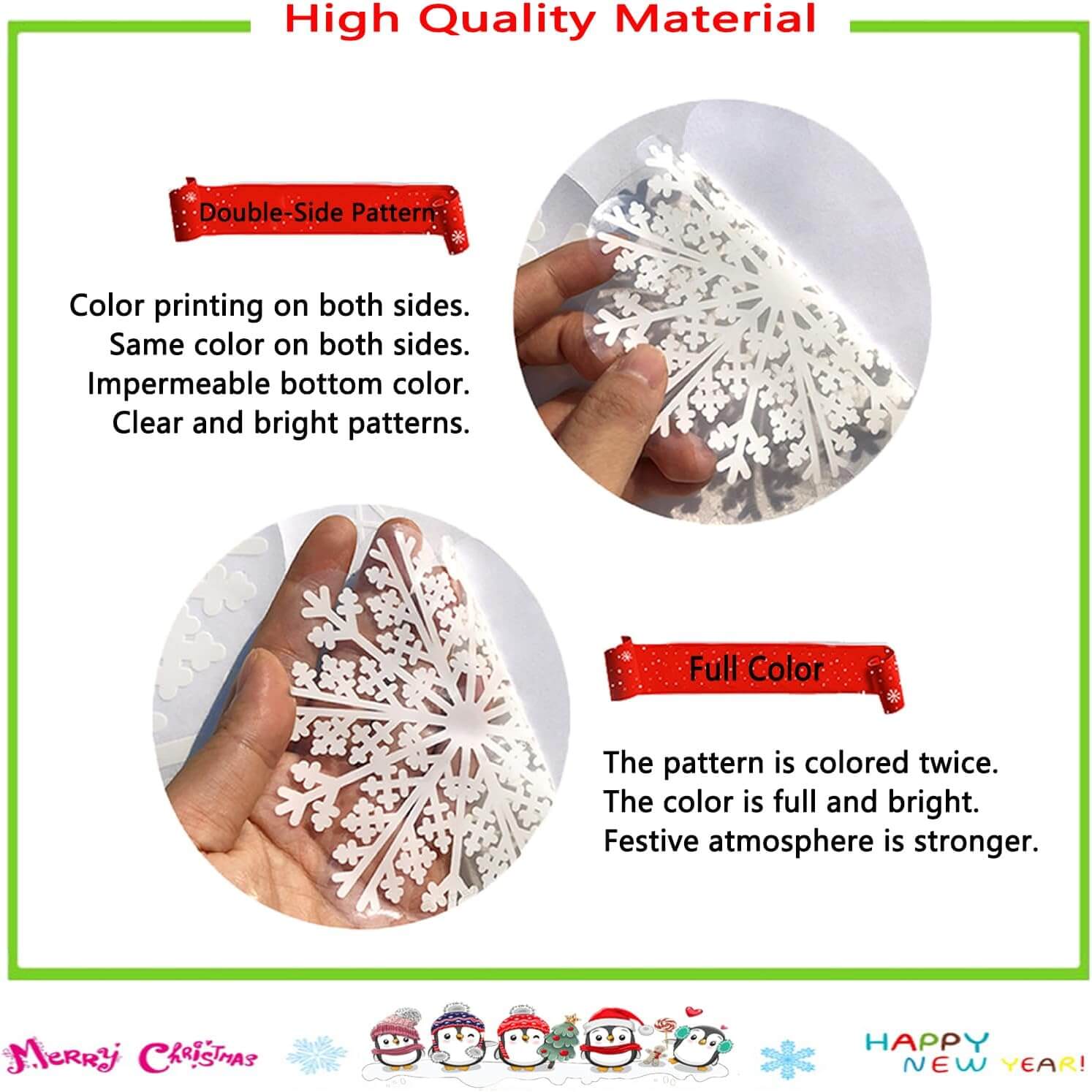 Snowflake Window Clings for Glass Windows