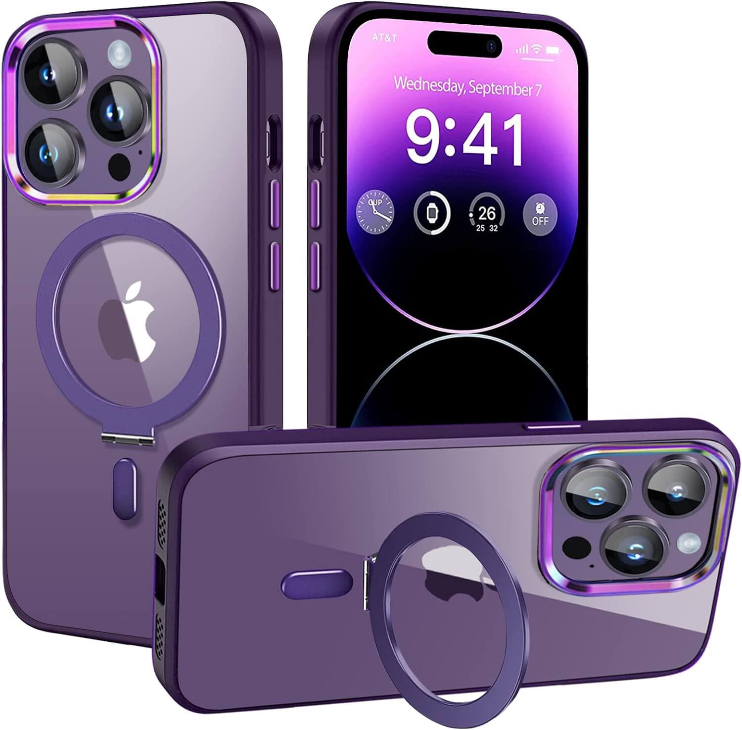 iPhone 14 Pro Max Case with Magnetic Stand [Compatible with MagSafe]