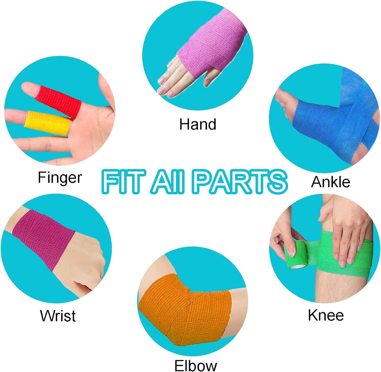 16-Pack Self Adhesive Bandage Wrap