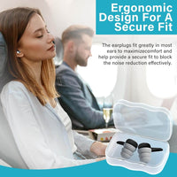 Ear Plugs for Sleeping Noise Cancelling, Soft Silicone Reusable Earplugs for Noise Reduction Earplug Sound Blocking for Sleep Snoring Study Concerts, M-normal, Gray-black