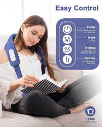 Neck Massager with Heat, Cordless Neck Massager Deep Tissue 4d Neck and Shoulder Massager for Relaxation-Adjustable Shoulder，Massagers for Neck and Shoulder with Heat Gifts for Male and Female