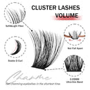 Mayhug Lash Clusters Individual Lashes Lash Extension Clusters 160 Pcs Cluster Lashes D Curl Volume Lash Clusters 8-18mm Wispy False Eyelash Reusable, DIY False Eyelashes Extensions Clusters (Wonder)