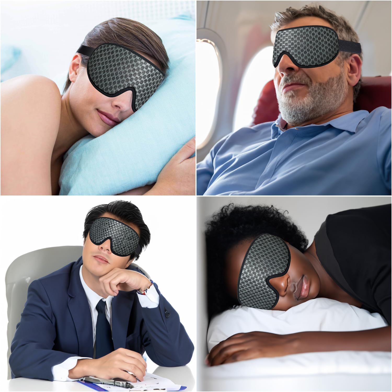 Dr. DRACLISS Sleep Mask,Sleep Eye Mask for Men Women,3D Contoured Memory Foam Eye Mask for Sleeping,100% Light Blocking Sleeping Mask,Zero Pressure Sleeping Blindfold for Travel Noon Break and Yoga (Black)