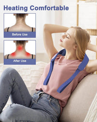 Neck Massager with Heat, Cordless Neck Massager Deep Tissue 4d Neck and Shoulder Massager for Relaxation-Adjustable Shoulder，Massagers for Neck and Shoulder with Heat Gifts for Male and Female