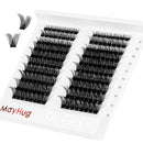 Mayhug Lash Clusters Individual Lashes Lash Extension Clusters 160 Pcs Cluster Lashes D Curl Volume Lash Clusters 8-18mm Wispy False Eyelash Reusable, DIY False Eyelashes Extensions Clusters (Wonder)