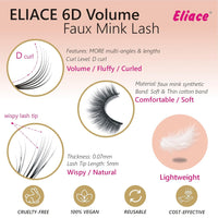 Eliace False Eyelashes Natural look Cat Eye Lashes Wispy Strips,6D Volume Mink lashes 30 Pairs 10 Mixed Styles Fake Eyelashes Pack,Wispy Eyelash Soft Reusable Dramatic Fluffy Beauty Lash Wholesale