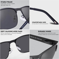 Metal Mens Sunglasses Polarized UV400 Protection for Driving Fishing Hiking Golf Everyday Use CA5225