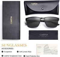 Metal Mens Sunglasses Polarized UV400 Protection for Driving Fishing Hiking Golf Everyday Use CA5225