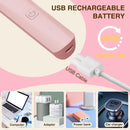 Bikini Trimmer for Women - 2 in 1 Electric Lady Pubic Hair Private Area Legs Arms Removal Personal Elecrtric Razor Shaver Rechargeable with Snap-in Ceramic Blades, Wet and Dry Use,Pink