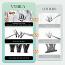 VYRILA Lash Clusters 0.05mm Individual Lashes, 3D Wispy Lashes Clusters, 0.1mm Super Thin Band Resuable Natural Lashes,C Curl Faux Mink Lashes,108pcs Lash Extension (Green Cozy-C-0.05-8-16mix)