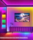 Smart TV LED Backlight,32.8FT ICRGB LED Lights for TV,with Remote and App Control, Music Sync Color Changing Strip Lights,USB Powered,for Gaming Room,PC