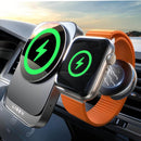 2 in 1 for 18W MagSafe Car Mount Charger [2024 Upgrade] Wireless Car Vent Charger Magnetic Car Phone Holder Mount for iPhone Car Accessories for iPhone 15 14 13 12 Pro Max Plus Apple Watch