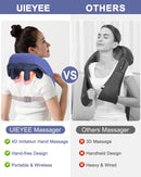 Neck Massager with Heat, Cordless Neck Massager Deep Tissue 4d Neck and Shoulder Massager for Relaxation-Adjustable Shoulder，Massagers for Neck and Shoulder with Heat Gifts for Male and Female