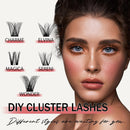 Mayhug Lash Clusters Individual Lashes Lash Extension Clusters 160 Pcs Cluster Lashes D Curl Volume Lash Clusters 8-18mm Wispy False Eyelash Reusable, DIY False Eyelashes Extensions Clusters (Wonder)