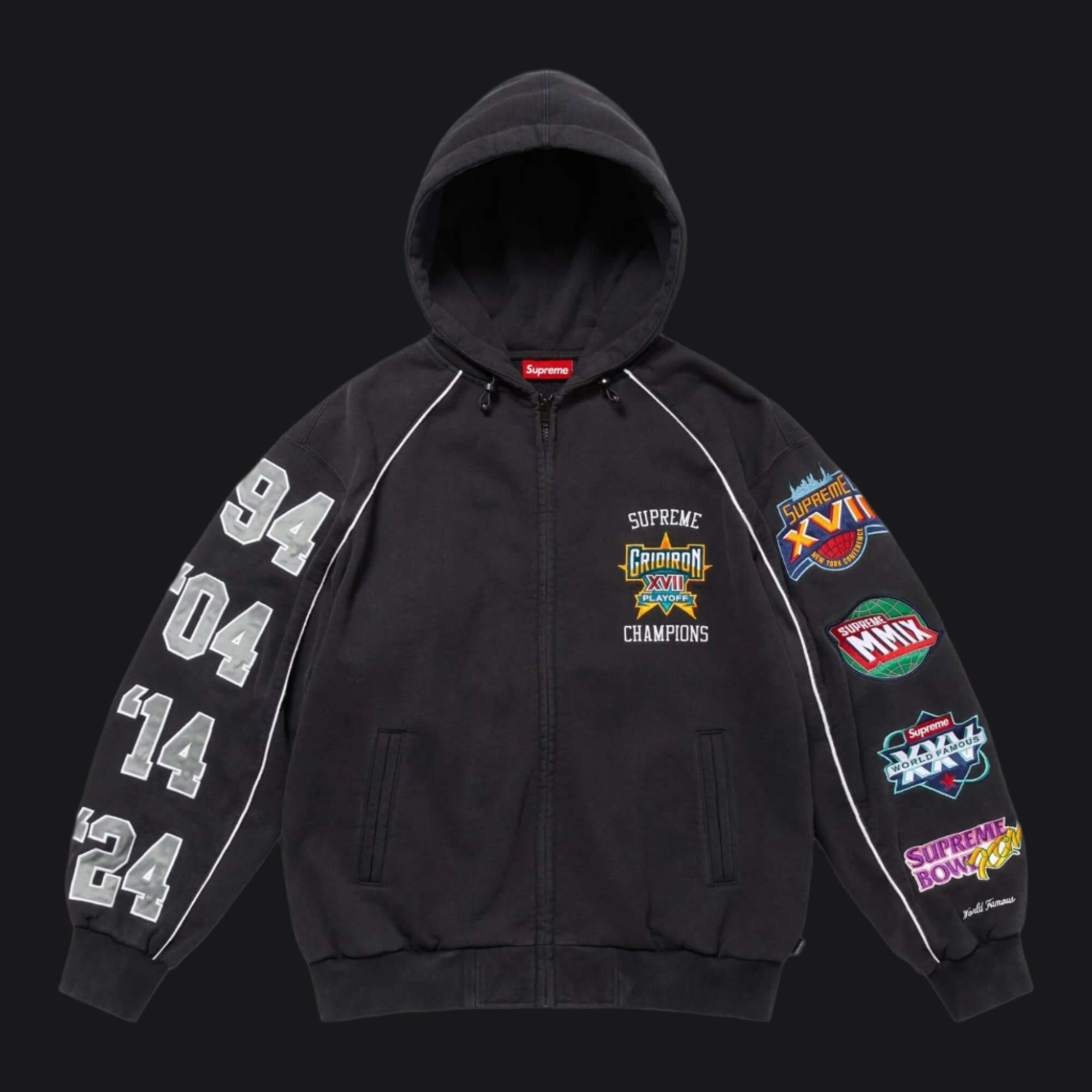 Supreme Playoffs Zip Up Hooded Sweatshirt