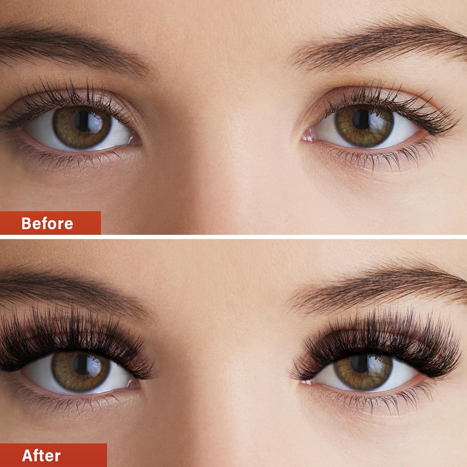 VYRILA Lash Cluster 132pcs Individual Lashes,8-16mm Diy Lash Extension,C Curl Lash Clusters Wispy,3D Natural Lash Clusters Look Like Eyelash Extension DIY at Home (Orange Whisper-C-8-16mix)