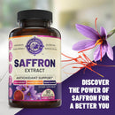 Pure Saffron Extract - Supports Weight and Appetite Health, Mood, Focus, Memory, Digestion, Eye, Skin and Brain Health. NSF Certified Saffron Supplements for Women and Men, 45-Day Supply