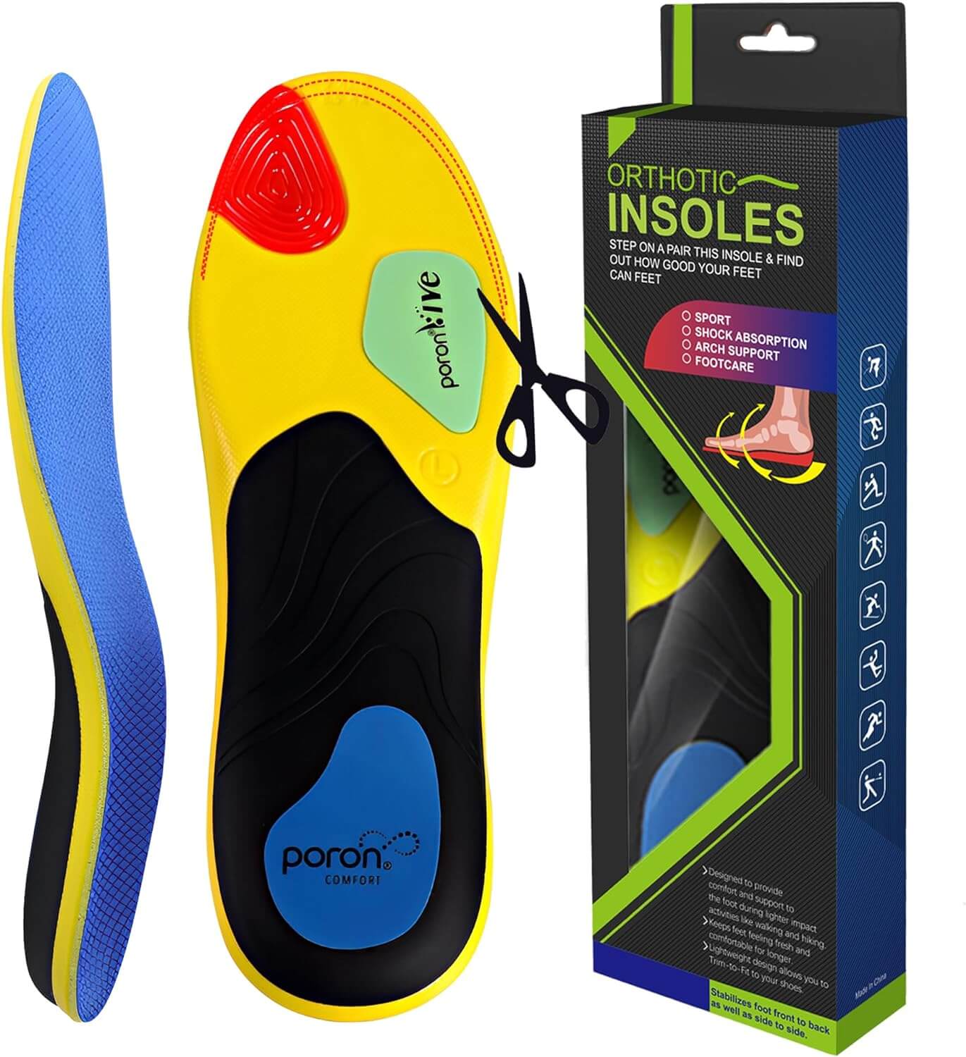 Heavy Duty Support Pain Relief Orthotics Sport Insoles