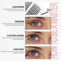 Mayhug Lash Clusters Individual Lashes Lash Extension Clusters 160 Pcs Cluster Lashes D Curl Volume Lash Clusters 8-18mm Wispy False Eyelash Reusable, DIY False Eyelashes Extensions Clusters (Wonder)