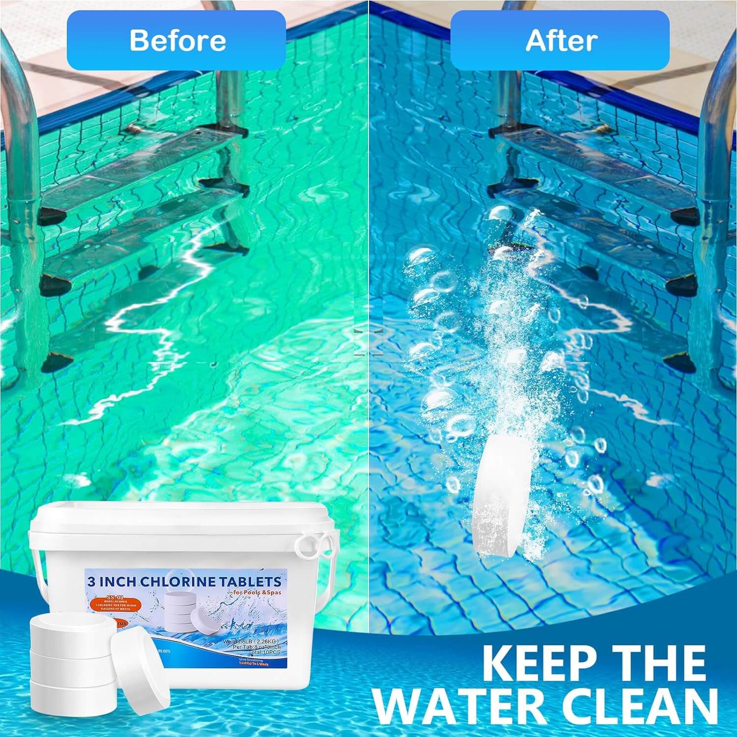 5 Pounds Pool Chlorine Tablets