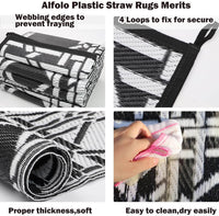 Outdoor Waterproof Plastic Straw Rugs 5x7
