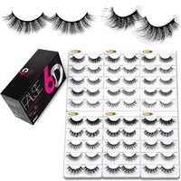 Eliace False Eyelashes Natural look Cat Eye Lashes Wispy Strips,6D Volume Mink lashes 30 Pairs 10 Mixed Styles Fake Eyelashes Pack,Wispy Eyelash Soft Reusable Dramatic Fluffy Beauty Lash Wholesale