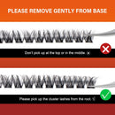 VYRILA Lash Cluster 132pcs Individual Lashes,8-16mm Diy Lash Extension,C Curl Lash Clusters Wispy,3D Natural Lash Clusters Look Like Eyelash Extension DIY at Home (Orange Whisper-C-8-16mix)