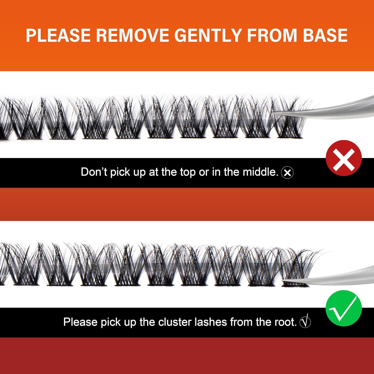 VYRILA Lash Cluster 132pcs Individual Lashes,8-16mm Diy Lash Extension,C Curl Lash Clusters Wispy,3D Natural Lash Clusters Look Like Eyelash Extension DIY at Home (Orange Whisper-C-8-16mix)