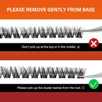 VYRILA Lash Cluster 132pcs Individual Lashes,8-16mm Diy Lash Extension,C Curl Lash Clusters Wispy,3D Natural Lash Clusters Look Like Eyelash Extension DIY at Home (Orange Whisper-C-8-16mix)