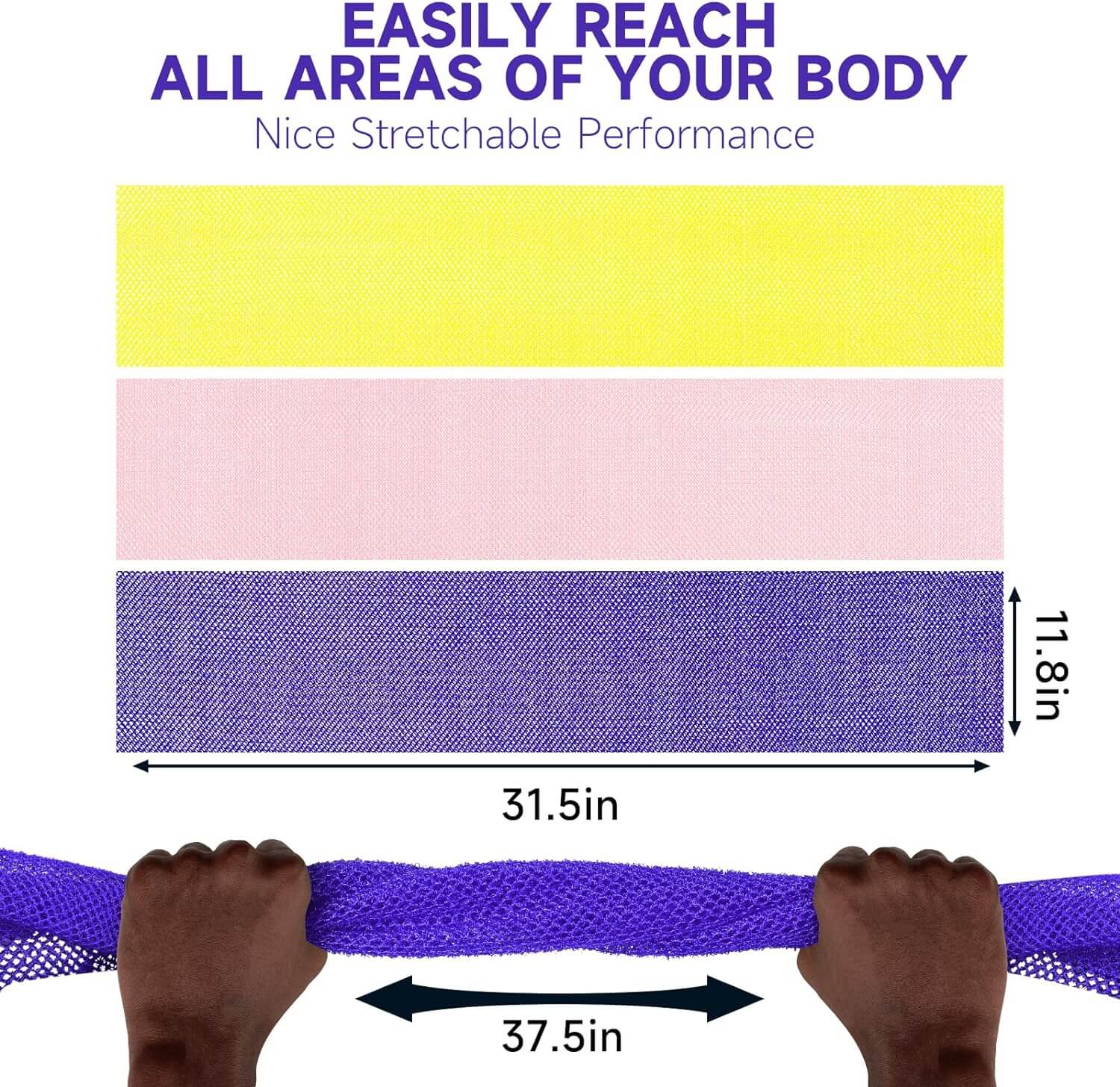 3 Pieces African Exfoliating Net