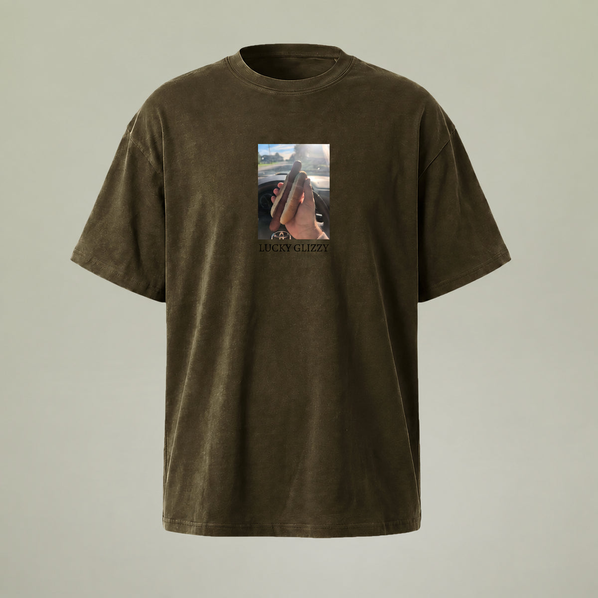 HOC 10YR 'LUCKY GLIZZY' - Unisex Vintage Mineral Washed T-Shirt