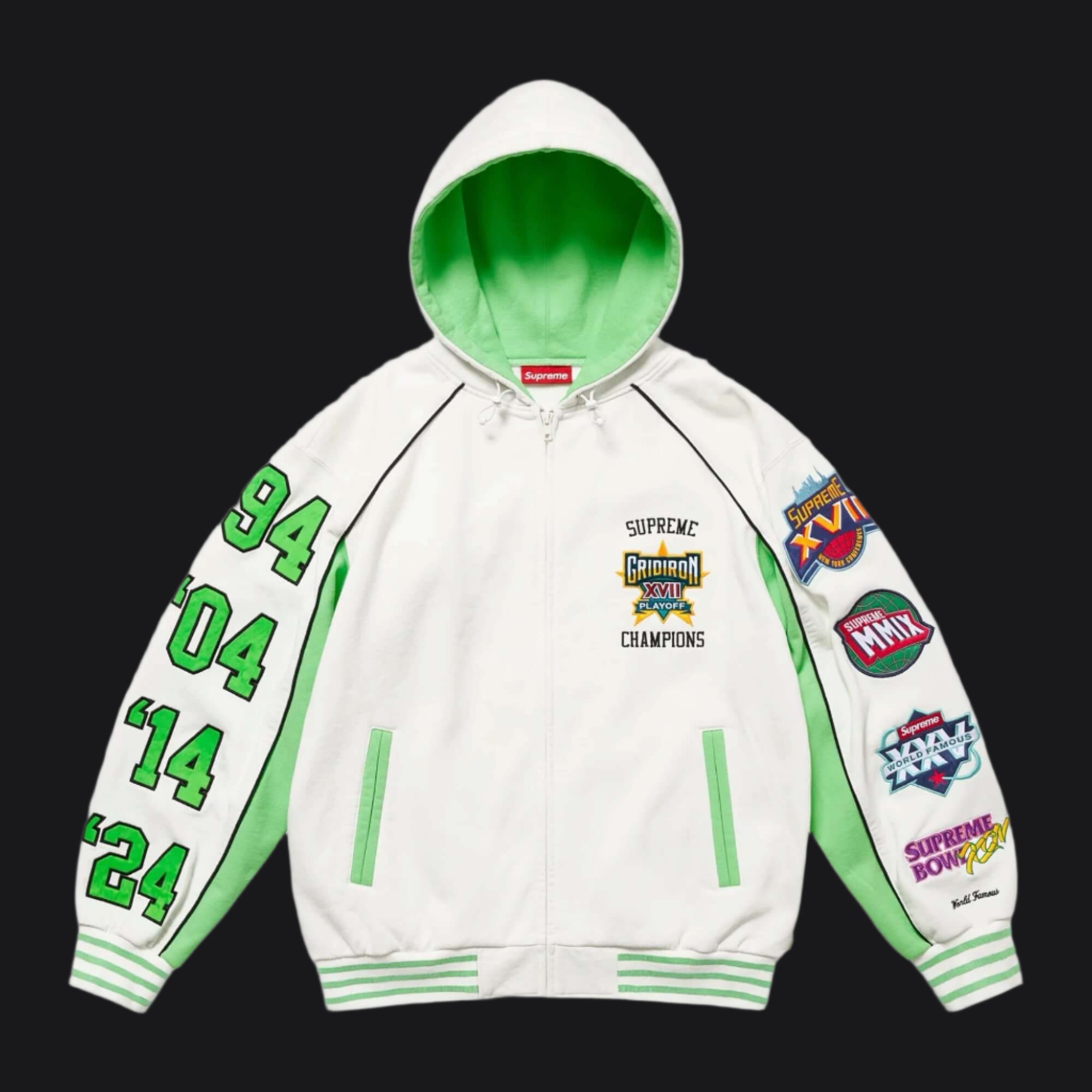 Supreme Playoffs Zip Up Hooded Sweatshirt