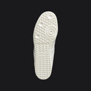 White shoe sole with textured pattern on a white background