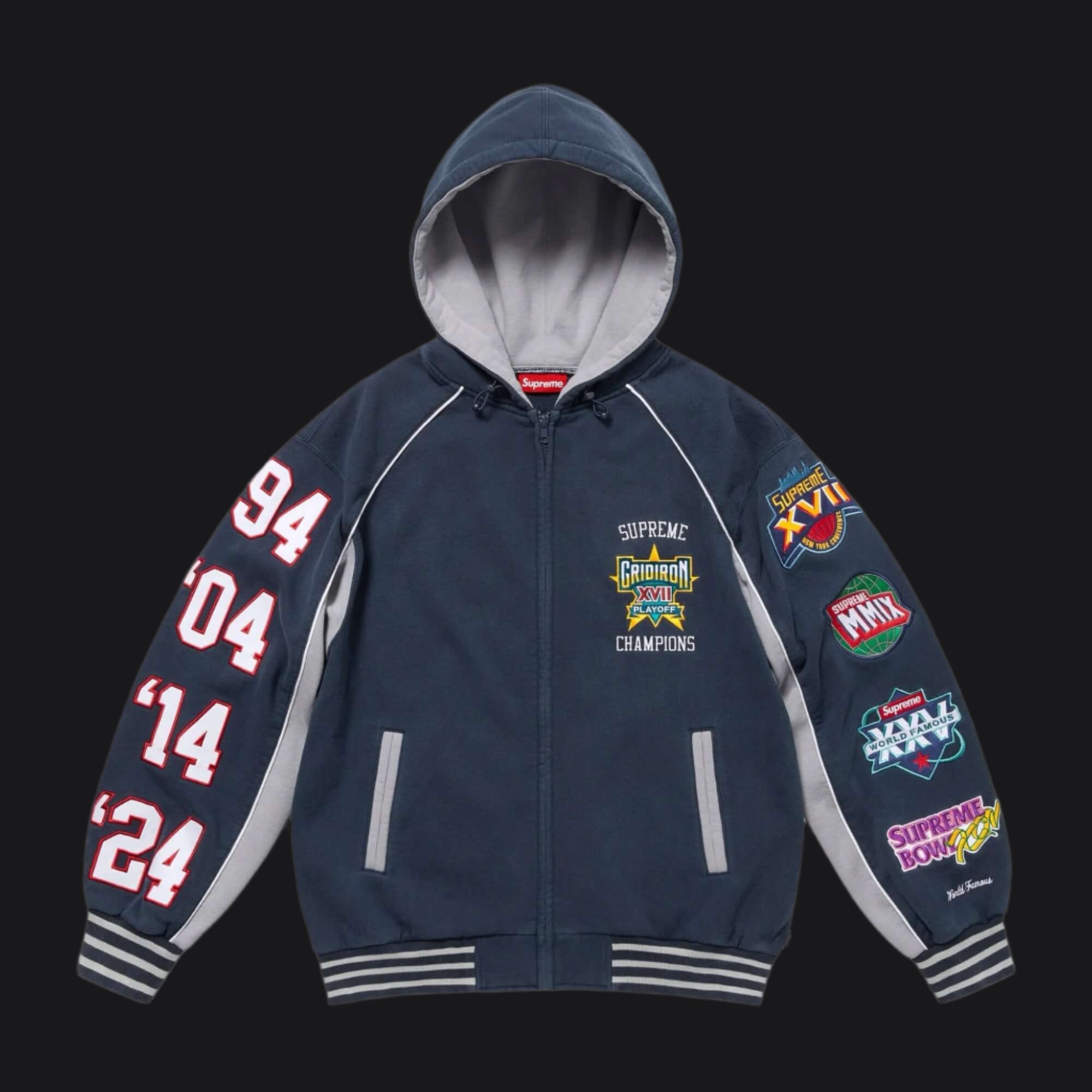 Supreme Playoffs Zip Up Hooded Sweatshirt